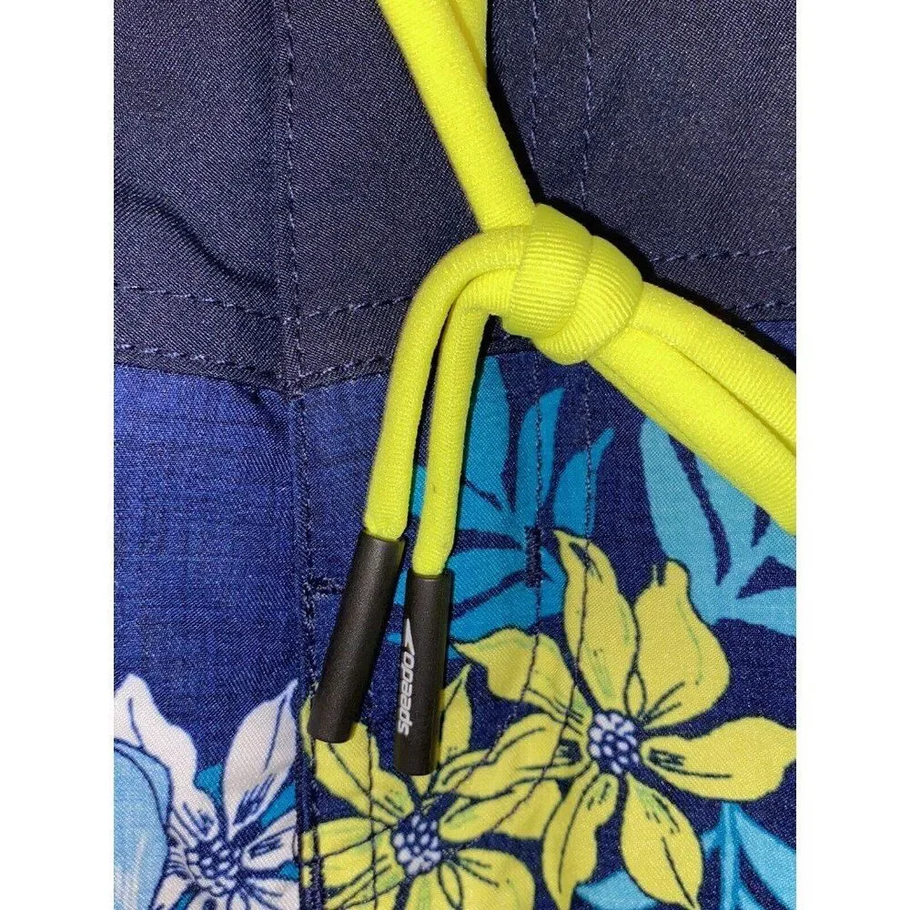 Boys Speedo Bondi Blue Board Shorts 20” Comfort Stretch Size Small